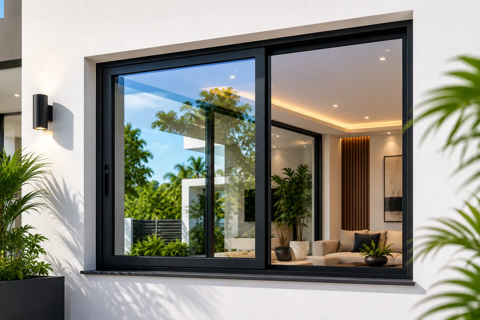 Ventana corrediza de aluminio de alta resistencia